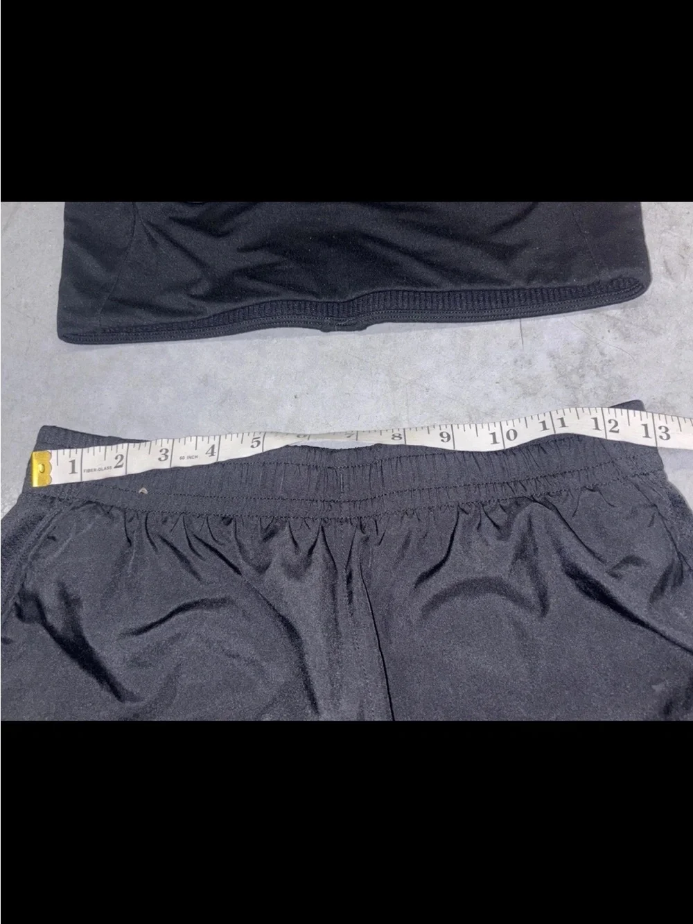 Nike Dri Fit 2Pc Set Center Swoosh Sports Bra Athletic Shorts Black Fits SZ.S - Picture 6 of 9